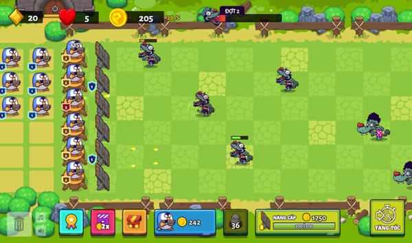 Chinh phục thật nhiều level cấp độ khó khăn trong game Hợp nhất Gà