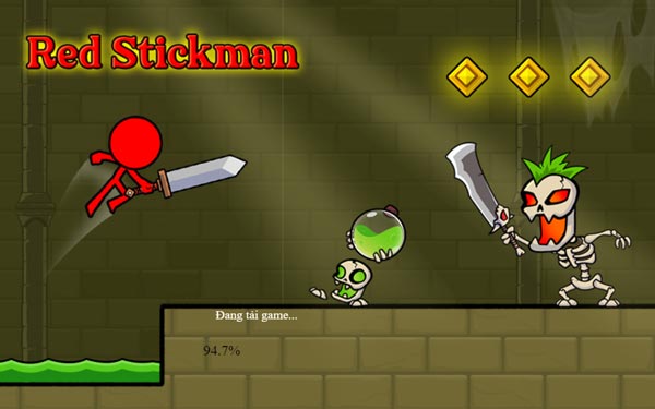 Chơi game Red Stickman phiêu lưu - GameVui