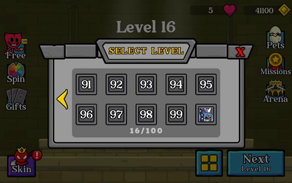 100 level cấp độ để người chơi trải nghiệm