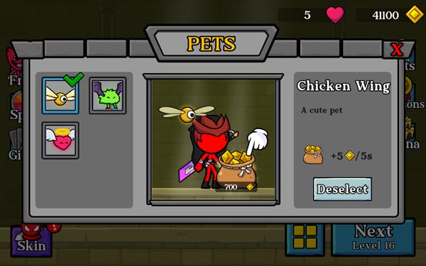 Pet hỗ trợ Red Stickman