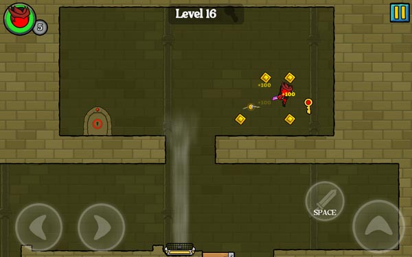 Nhặt thật nhiều xu vàng và tìm chìa khóa mở cổng dịch chuyển