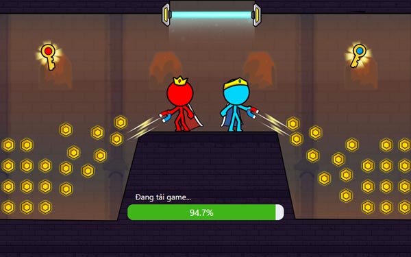 Chơi game Red Blue Stickman phiêu lưu - GameVui