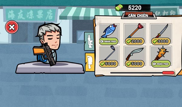 Shop cửa hàng vũ khí cận chiến