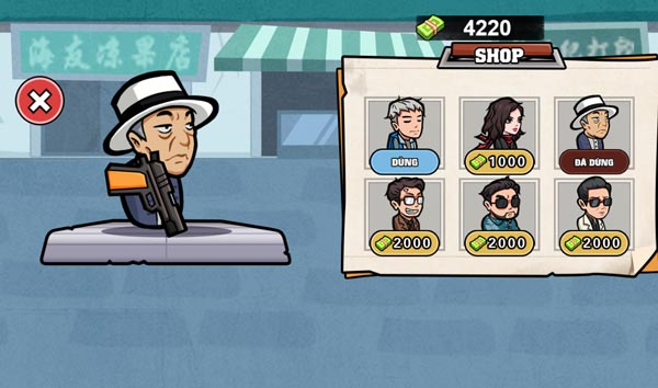 Shop skin nhân vật