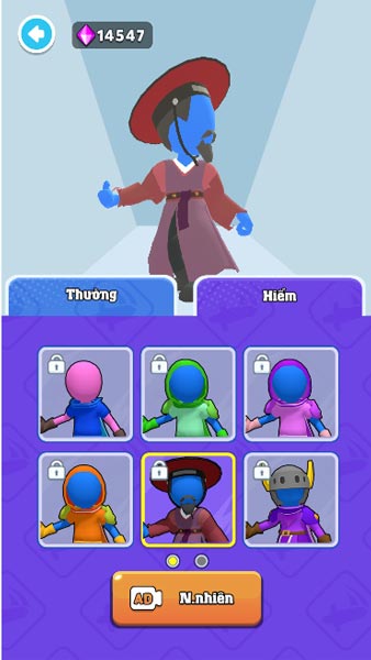 Skin nhân vật đa dạng