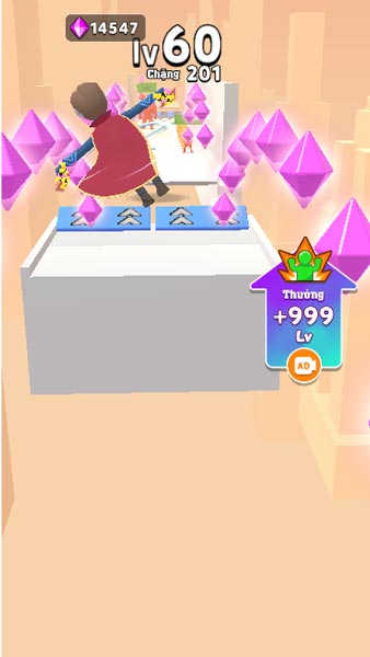 Điều khiển nhân vật Stickman người que thu thập thật nhiều kim cương