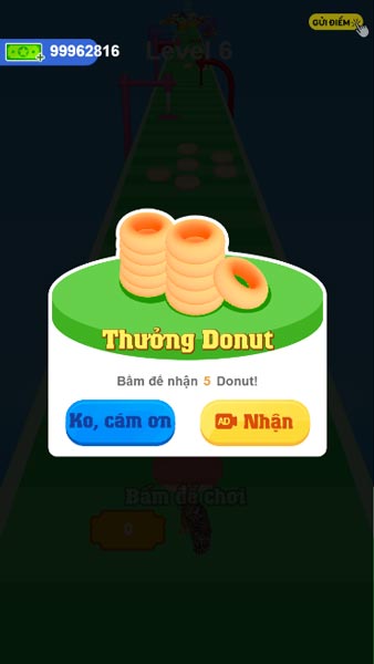 Buff nhận thêm Donut đầu mỗi cấp độ
