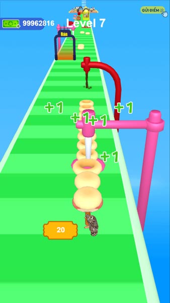 Đi qua những chiếc máy để chiên, rán... để tăng độ hấp dẫn cho bánh Donut