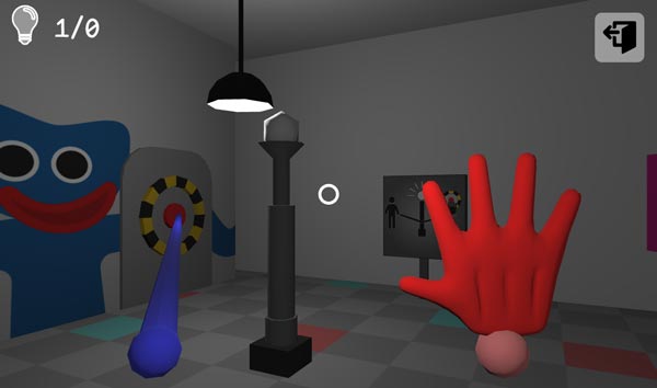 Sử dụng bàn tay trái và phải của Huggy Wuggy để bật đèn