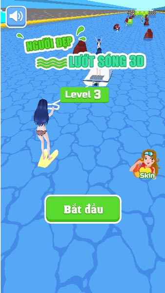 Chơi game Người đẹp lướt sóng 3D - GameVui