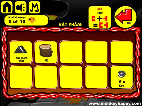 Các vật phẩm đã thu được