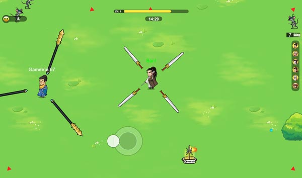 Tiêu diệt kẻ địch để nâng cấp độ