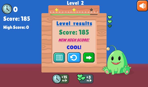 Vượt qua tất cả 12 level cấp độ