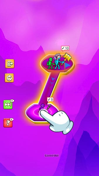 Điều khiển đội quân người que Stickman xâm chiếm lãnh thổ của kẻ địch