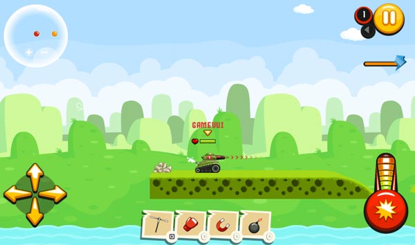 Điều khiển xe tăng di chuyển trên bản đồ