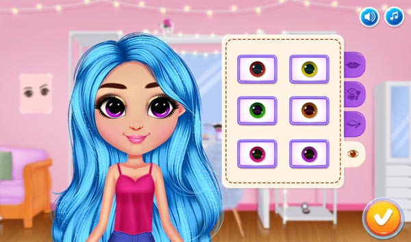 Phối hợp giữa nhiều kiểu tóc, mắt, môi...