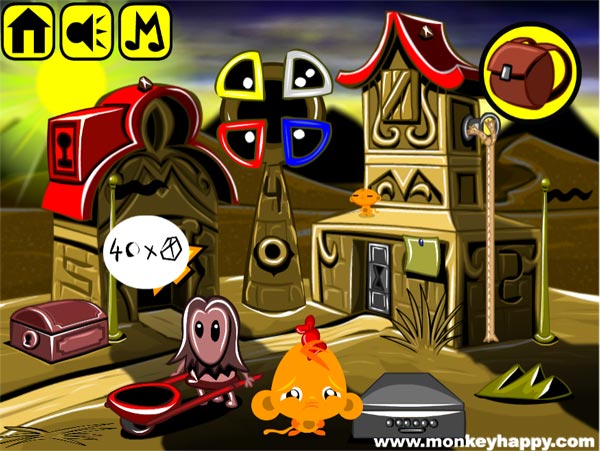 Chơi game Chú khỉ buồn: Giải cứu quái thú cua đỏ - GameVui