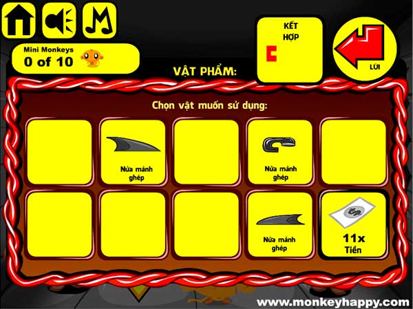 Các vật đã thu được