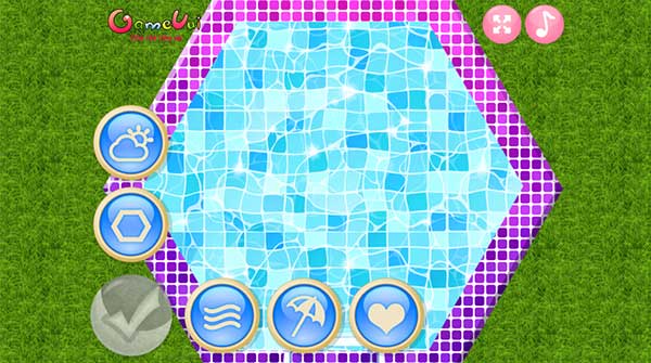 Trang trí cho bể bơi