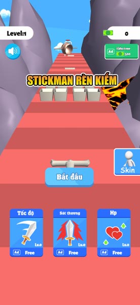 Chơi game Stickman rèn kiếm - GameVui