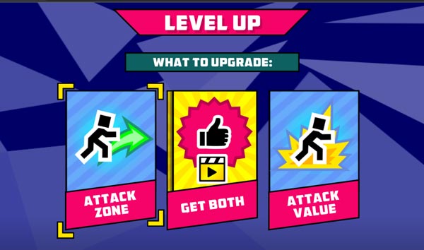 Chọn nâng cấp để tăng sức mạnh