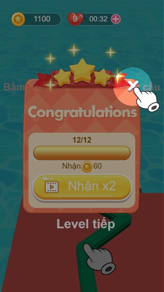 Hoàn thành level thử thách
