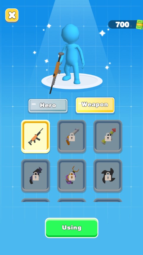 Game có 9 khẩu súng cho người chơi lựa chọn