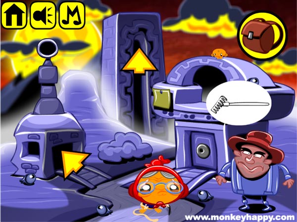 Chơi game Chú khỉ buồn: Giải cứu quái thú hai sừng - GameVui