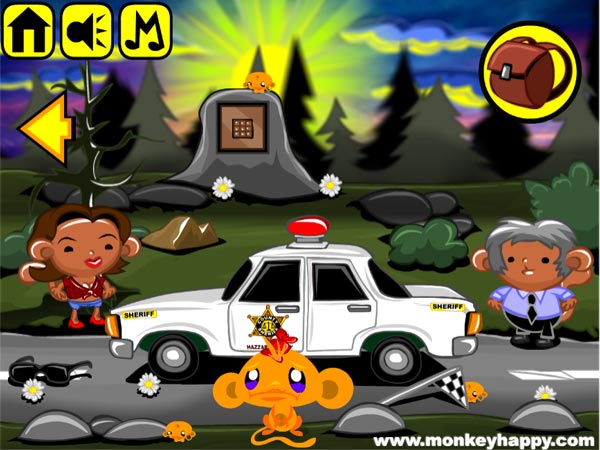 Chơi game Chú khỉ buồn: Cảnh sát hành động - GameVui