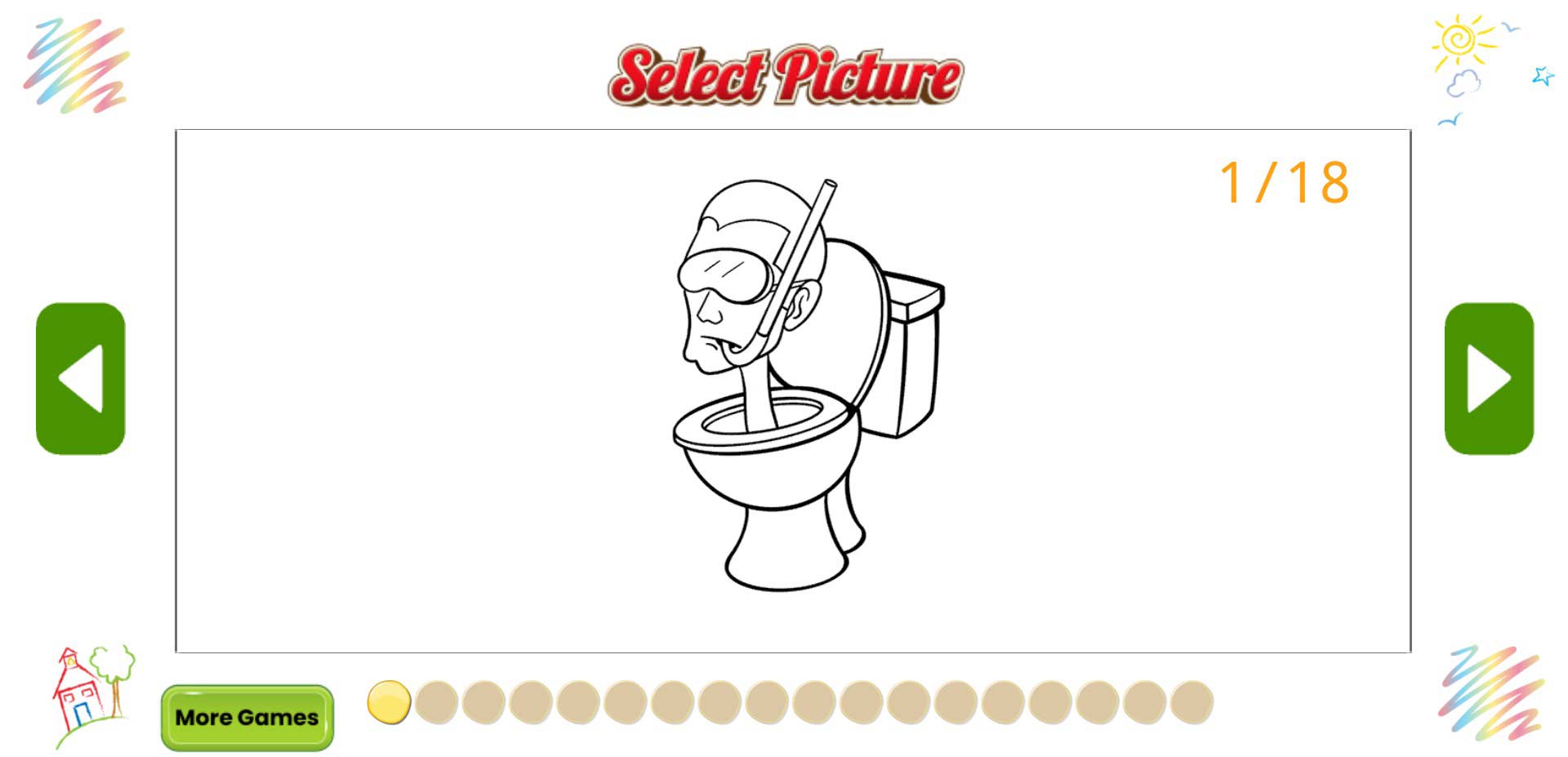 Game có tổng cộng 18 bức tranh