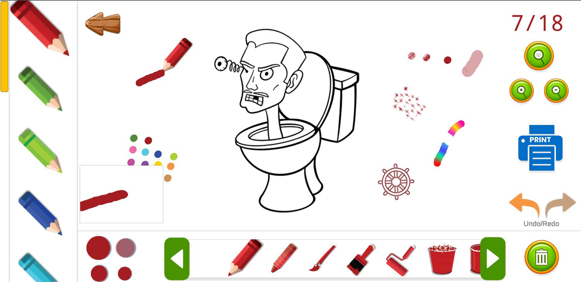 Game có rất nhiều màu sắc cũng như các loại bút và hình dán