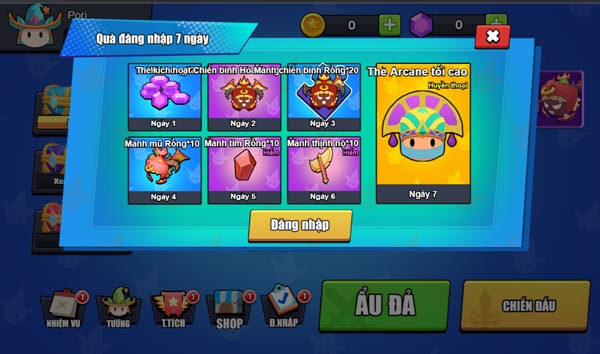 Quà đăng nhập dành cho tân thủ