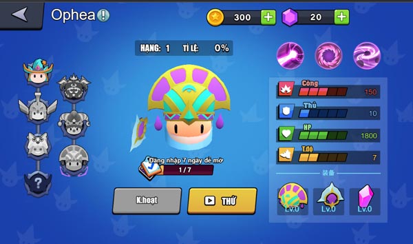 Các mẫu nhân vật có trong Shop cửa hàng