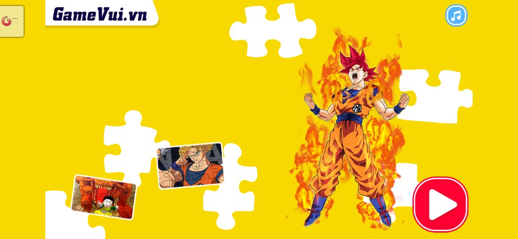 Chơi game Dragon ball ghép hình 2 - GameVui.vn