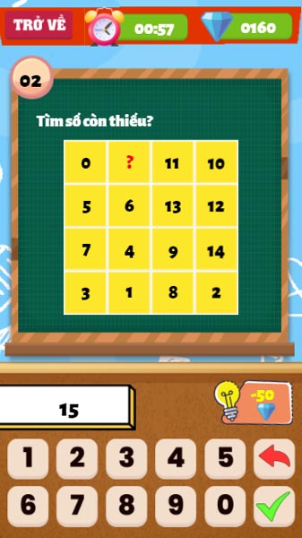 Thời gian tối đa cho mỗi câu hỏi là 60 giây