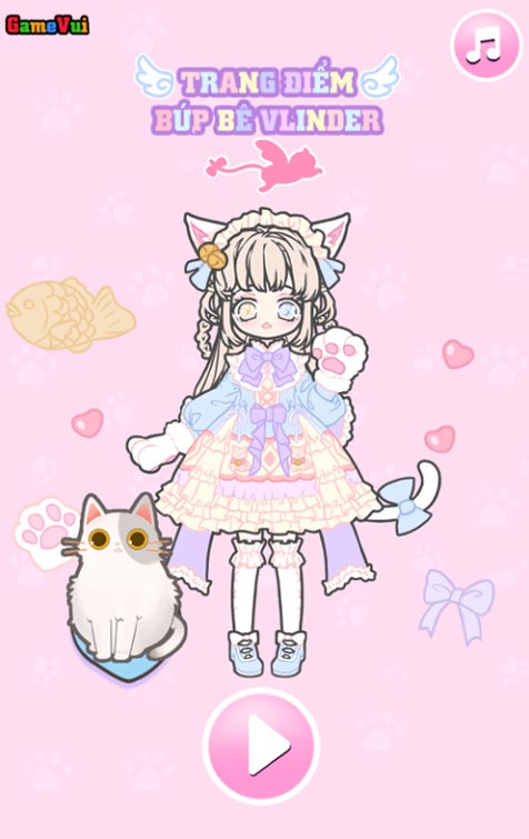 Chơi game trang điểm búp bê Vlinder - GameVui.vn