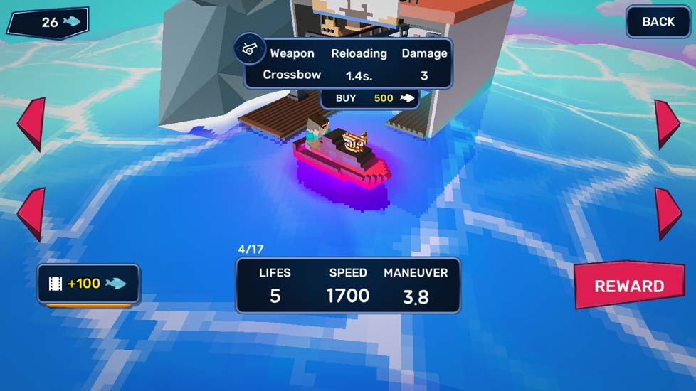 Có rất nhiều loại thuyền và loại súng đợi bạn nâng cấp.