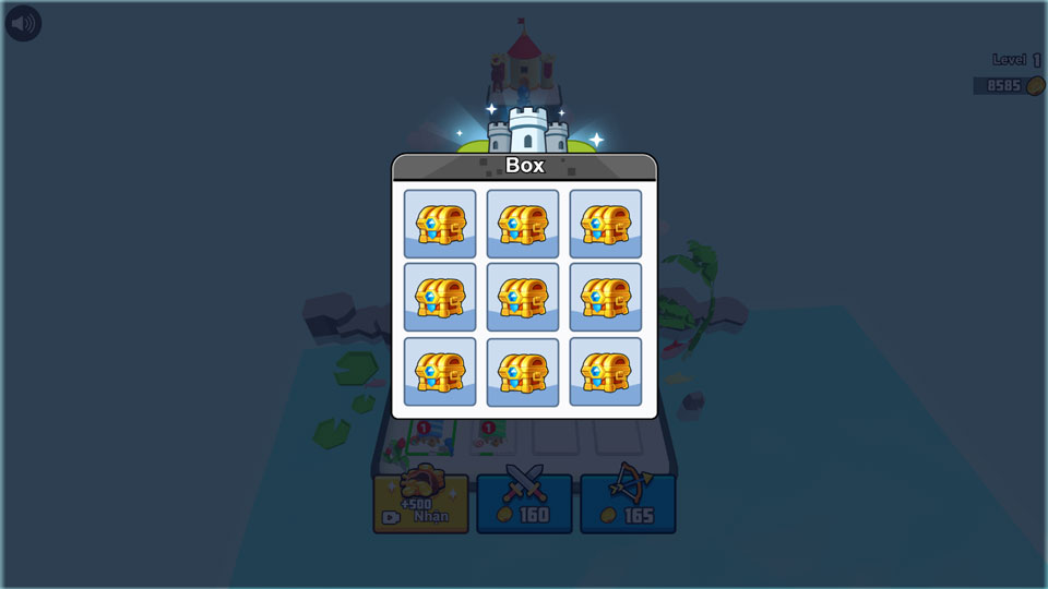 Sau mỗi màn chơi sẽ có phần thưởng thêm mở rương.