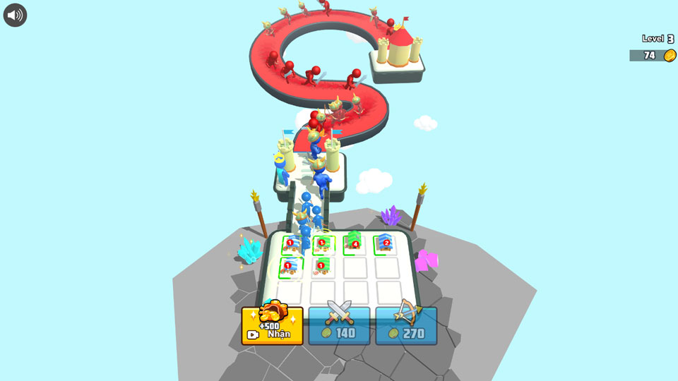 Càng về sau, độ khó của game càng cao, hãy cẩn thận với binh lính của kẻ địch.