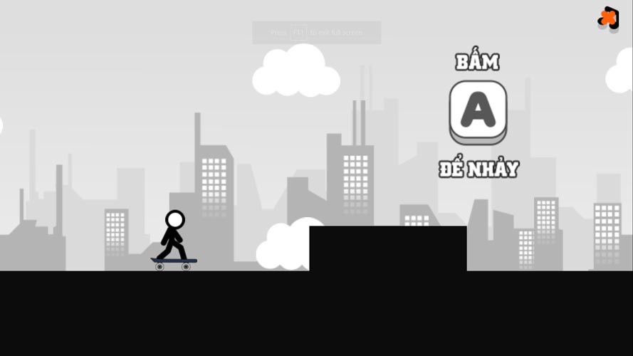 Vượt chướng ngại vật bằng cách nhảy lên.