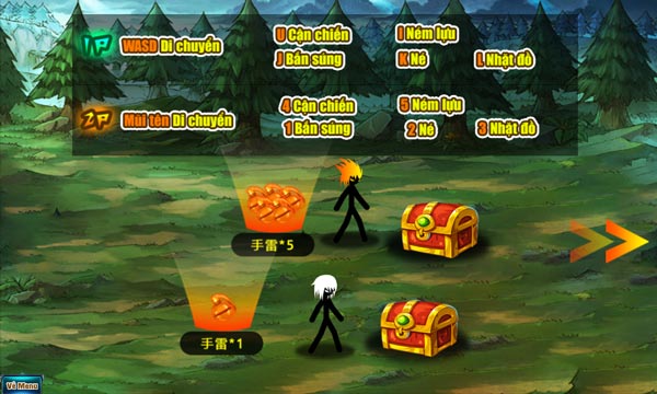 Nhận vật phẩm trước mỗi trận chiến đấu