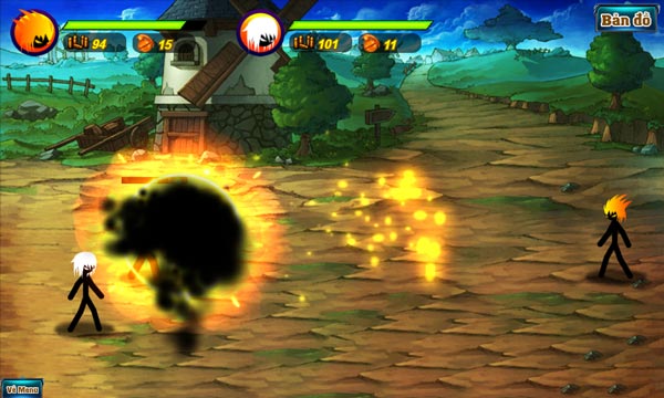 Điều khiển 2 nhân vật người que Stickman