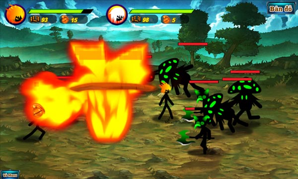 Sử dụng combo bắn súng, đánh cận chiến, ném lựu đạn....