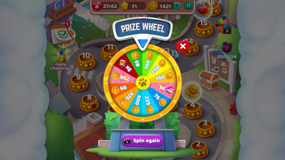 Vòng quay xu hằng ngày.