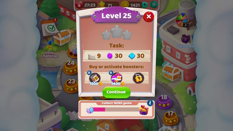 Các màn chơi càng cao thì nhiệm vụ càng khó.