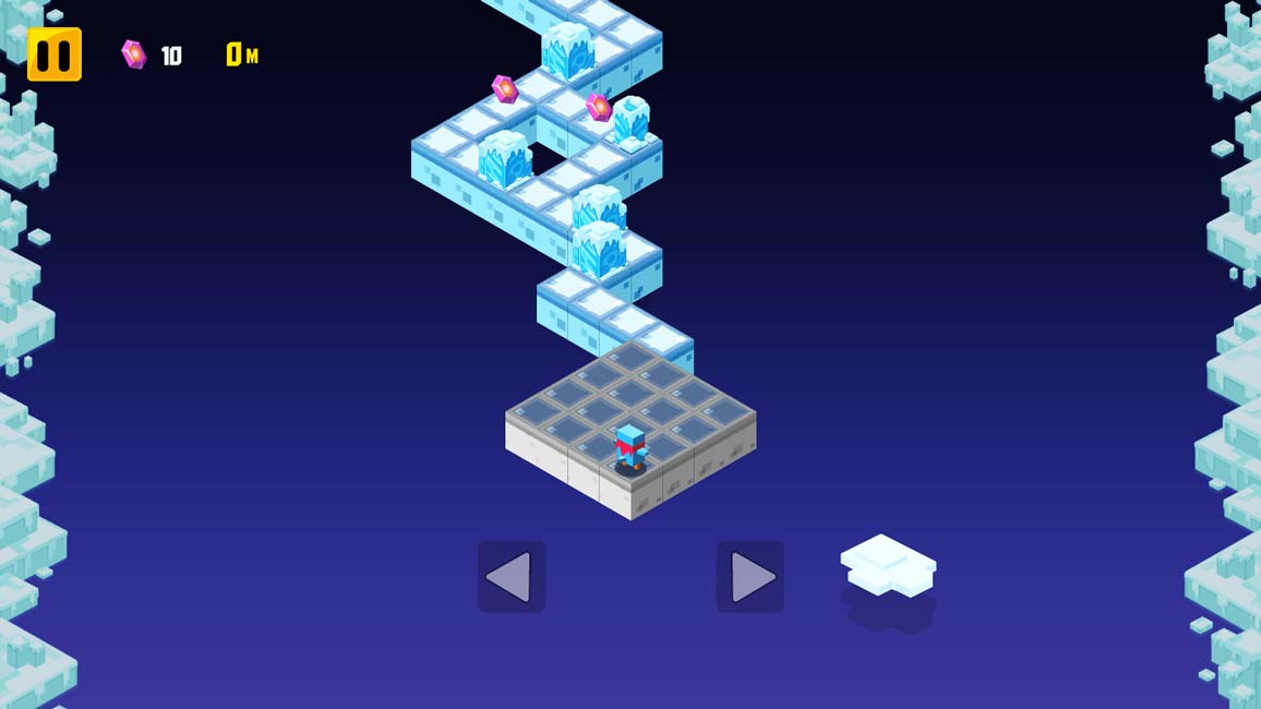 Di sang trái phải để di chuyển và phá chướng ngại vật nhé.