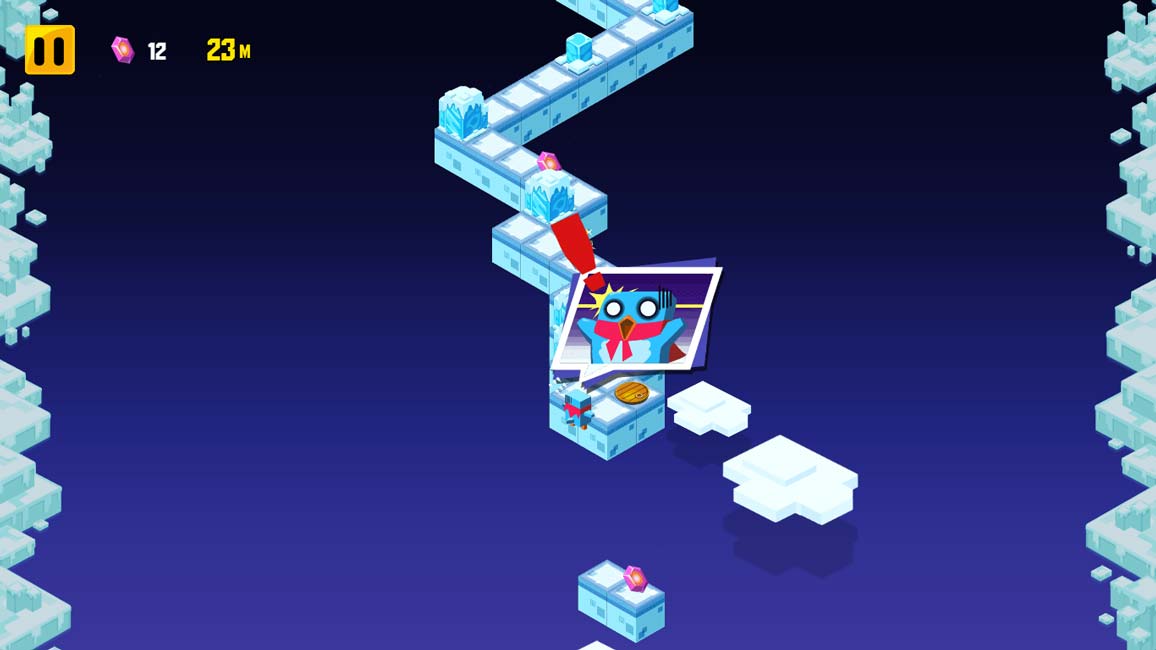 Cẩn thận vì khi đứng im lâu các tảng băng sẽ rơi đó.