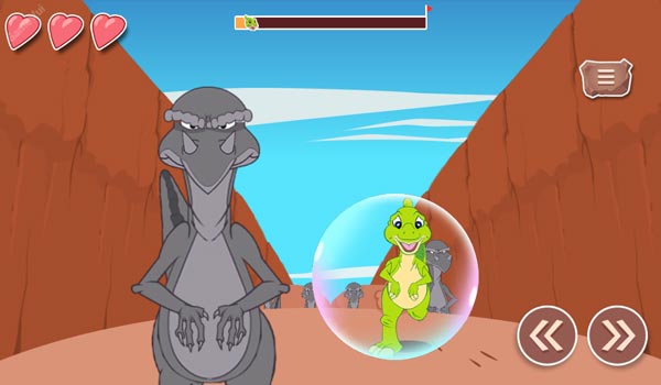 Giúp chú khủng long tránh va chạm với những con khủng long khác