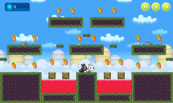 Làm sao để 2 chú thỏ con đen trắng ăn hết cà rốt