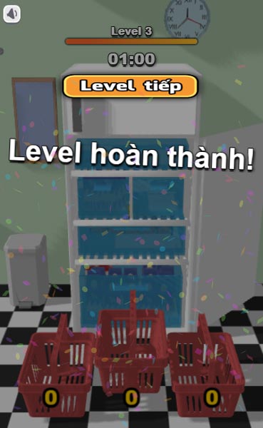 Người chơi cần nhanh chóng đưa các món đồ phù hợp vào ngăn tủ lạnh